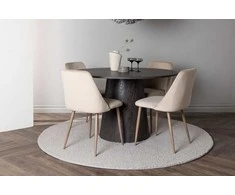 Venture Design Valgomojo komplektas Lanzo valgomojo stalas ir Night valgomojo kėdė 120 cm ruda