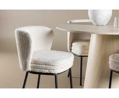 Venture Design Valgomojo komplektas Lanzo valgomojo stalas su Agnes valgomojo kėdė 120 cm balta