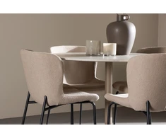 Venture Design Valgomojo komplektas Lycke valgomojo stalas su Modesto valgomojo kėdė 110 cm smėlio spalvos