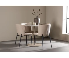 Venture Design Valgomojo komplektas Lycke valgomojo stalas su Modesto valgomojo kėdė 110 cm smėlio spalvos