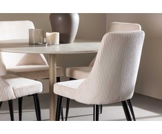 Venture Design Valgomojo komplektas Lycke valgomojo stalas su Leone valgomojo kėde 110 cm smėlio spalvos MDF