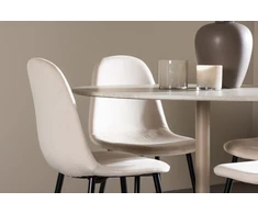 Venture Design Valgomojo komplektas Lycke valgomojo stalas su Polar valgomojo kėdė 110 cm smėlio spalvos MDF
