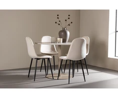 Venture Design Valgomojo komplektas Lycke valgomojo stalas su Polar valgomojo kėdė 110 cm smėlio spalvos MDF