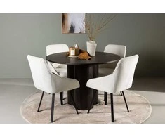 Venture Design Valgomojo komplektas Olivia valgomojo stalas ir Rosie valgomojo kėdė 110 cm smėlio spalvos