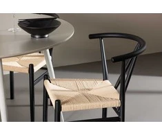 Venture Design Valgomojo komplektas Plaza stalas su Alfons kėdėmis 120 cm smėlio spalvos rotangas