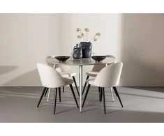 Venture Design Valgomojo komplektas Plaza 120 cm Smėlio spalvos