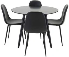 Venture Design Valgomojo komplektas Plaza 100x75 cm Juodas