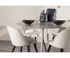 Venture Design Valgomojo komplektas Plaza 120 cm Smėlio spalvos