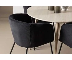 Venture Design Valgomojo komplektas Plaza valgomojo stalas ir Berit valgomojo kėdė 100 cm balta MDF