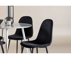 Venture Design Valgomojo komplektas Plaza stalas su Polar kėdėmis 100 cm pilkas MDF