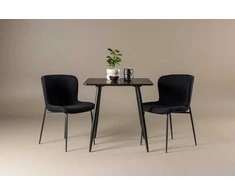 Venture Design Valgomojo komplektas Polar valgomojo stalas su Modesto valgomojo kėde 75x75 cm juodas
