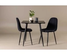 Venture Design Valgomojo komplektas Polar 75x75 cm Juodas