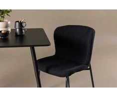 Venture Design Valgomojo komplektas Polar valgomojo stalas su Modesto valgomojo kėde 75x75 cm juodas