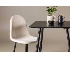 Venture Design Valgomojo komplektas Polar 75x75 cm Juoda Smėlio MDF