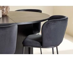 Venture Design Valgomojo komplektas Strada stalas su 6 Edina kėdėmis 120x170 cm juodas
