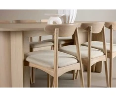 Venture Design Valgomojo komplektas Tyresö stalas su Ven kėde 100x220 cm balintos medienos