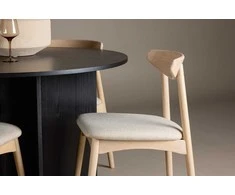 Venture Design Valgomojo komplektas Tyresö stalas 120 cm juodas balintas