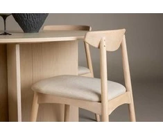Venture Design Valgomojo komplektas Tyresö stalas su Ven kėde, 120 cm, balinto medžio