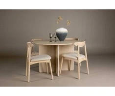 Venture Design Valgomojo komplektas Tyresö stalas su Ven kėde, 120 cm, balinto medžio