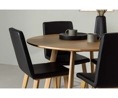 Venture Design Valgomojo komplektas Yakidon valgomojo stalas ir Today valgomojo kėdė Natūrali Juoda