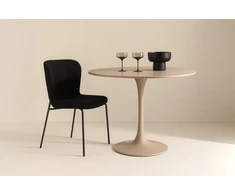 Venture Design Valgomojo stalas 100x75 cm, smėlio spalvos, MDF, plienas