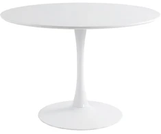 Venture Design Valgomojo stalas ø110 cm, baltas MDF