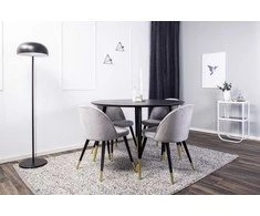 Venture Design Valgomojo stalas 115 cm Juodas