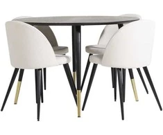 Venture Design Valgomojo stalas 115 cm juodas