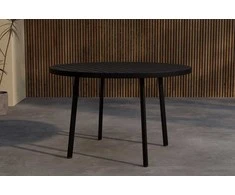 Venture Design Valgomojo stalas 120 cm Juodas Aliuminis
