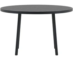 Venture Design Valgomojo stalas 120 cm Juodas Aliuminis