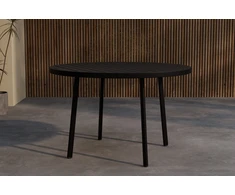 Venture Design Valgomojo stalas 120 cm Juodas Aliuminis