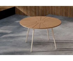 Venture Design Valgomojo stalas 120 cm smėlio spalvos polišalmas