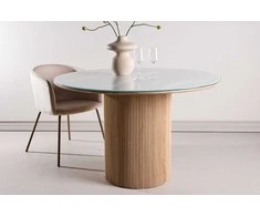 Venture Design Valgomojo stalas 120x75 cm Baltas stiklas