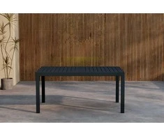 Venture Design Valgomojo stalas 160x240x100x75 cm Juodas Aliuminis