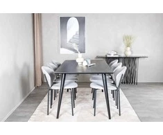 Venture Design Valgomojo stalas 180x90 cm Juodas