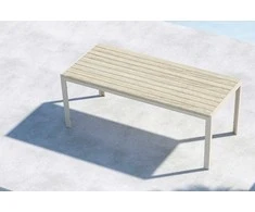 Venture Design Valgomojo stalas 205x90x74 cm, smėlio spalvos, pagamintas iš polimedžio