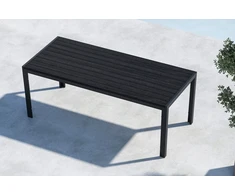 Venture Design Valgomojo stalas 205x90x74 cm Juodas Polywood