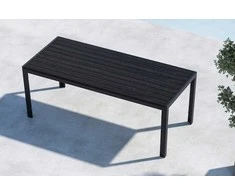 Venture Design Valgomojo stalas 205x90x74 cm Juodas Polywood