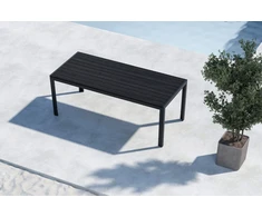 Venture Design Valgomojo stalas 205x90x74 cm Juodas Polywood