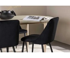Venture Design Valgomojo stalas Andy 180x90 cm baltas plienas ir MDF