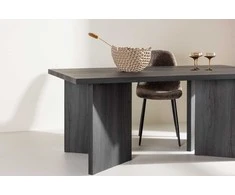Venture Design Valgomojo stalas, Bassholmen, 90x180 cm, Juodas