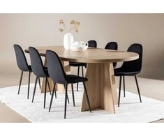 Venture Design Valgomojo stalas Bootcut 230x115 cm balintų medienos atspalvių