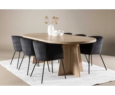 Venture Design Valgomojo stalas Bootcut 230x115 cm balintų medienos atspalvių