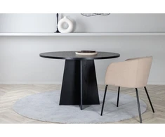 Venture Design Valgomojo stalas, Bootcut, ø110 cm, Juodas