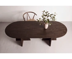 Venture Design Valgomojo stalas Bootcut Oval, 200 x 100, moka