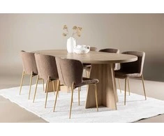 Venture Design Valgomojo stalas Bootcut 230x115 cm balintų medienos atspalvis