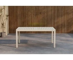 Venture Design Valgomojo stalas Capo 160x240x100x75 cm Smėlio spalvos aliuminis
