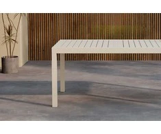 Venture Design Valgomojo stalas Capo 160x240x100x75 cm Smėlio spalvos aliuminis