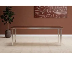 Venture Design Valgomojo stalas Cilo 210x95x75 cm Sidabrinis nerūdijančio plieno