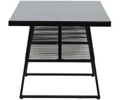 Venture Design Valgomojo stalas, Dallas, 77x193x90 cm, Juodas